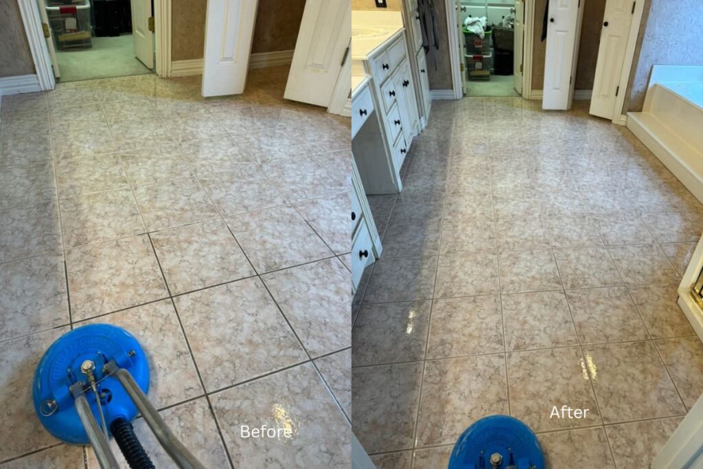Tile and grout cleaning results in Arlington TX