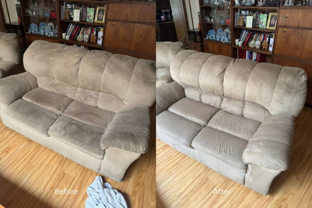 Upholstery cleaning results in Flower Mound and Lewisville TX