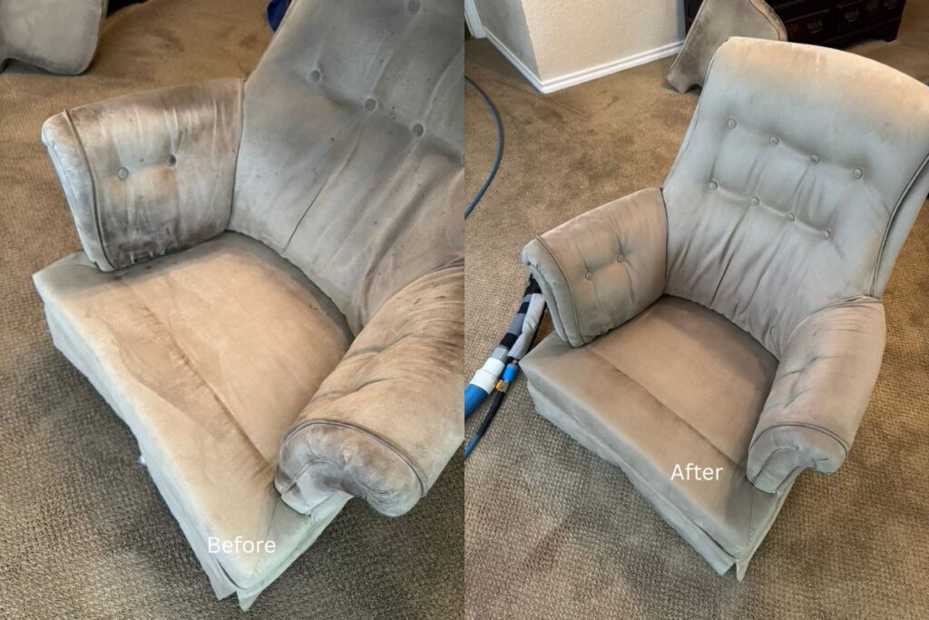 Upholstery cleaning and stain removal results in Flower Mound TX