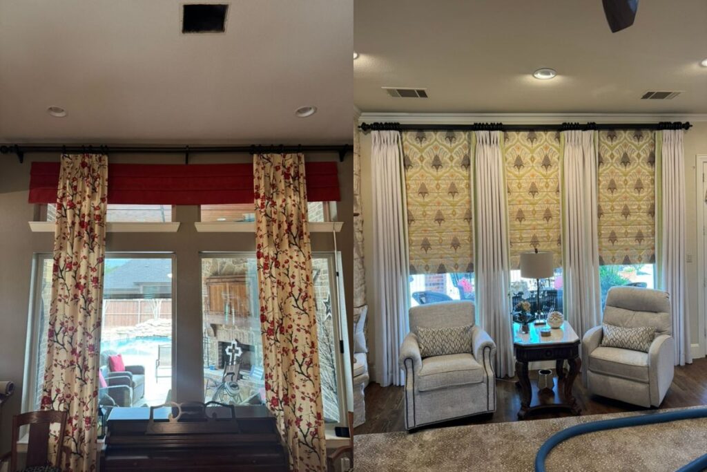 Drapery cleaning and dust removal results in Flower Mound TX
